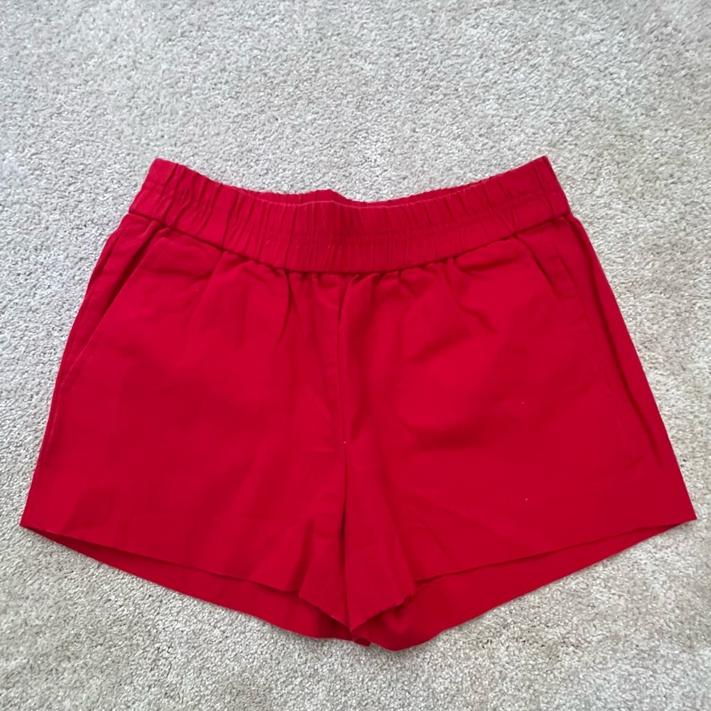 J.Crew Elastic Red Shorts 00